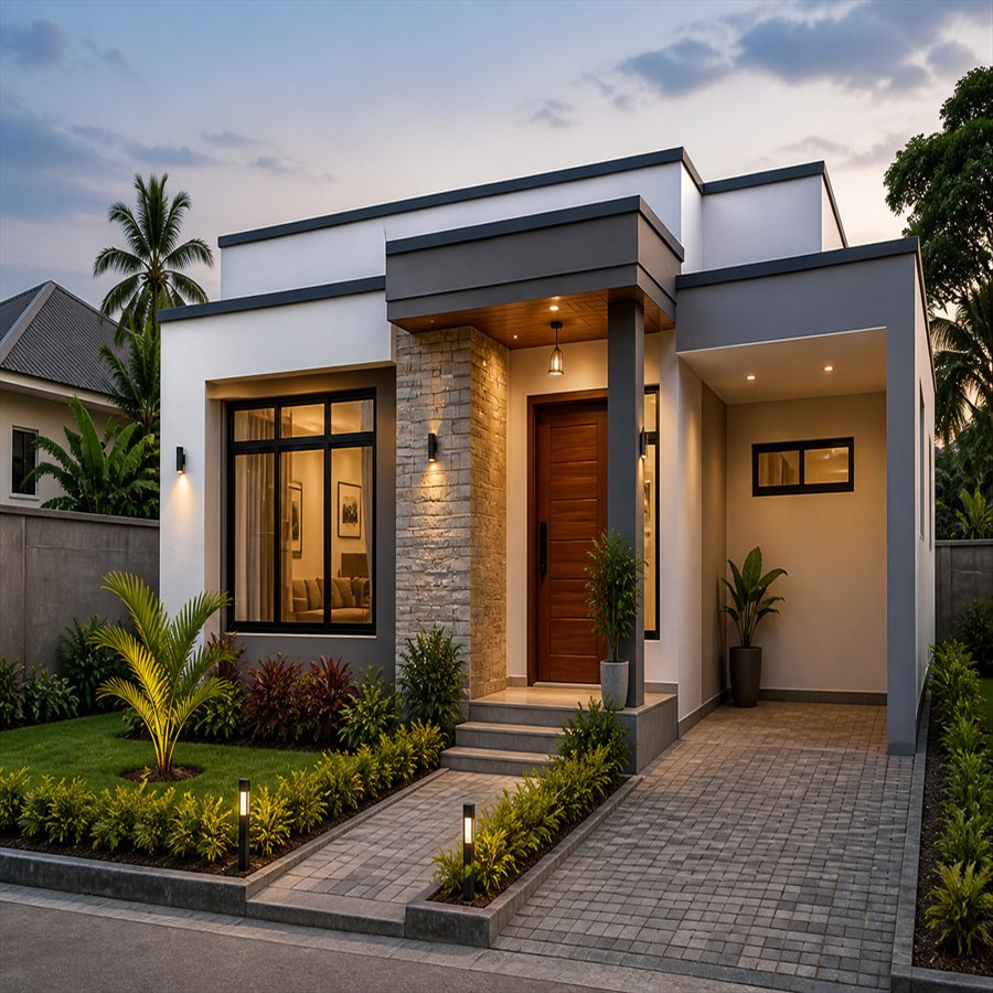 Modern flat-roof home in Dodoma